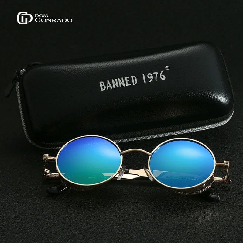 Óculos Masculino de Luxo Redondo Original – SteamPunk| Dom Conrado