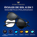 Óculos de Sol Masculino Magnético Polarizado 6 em 1