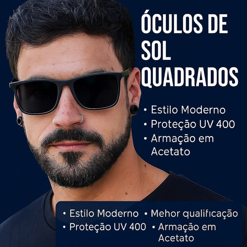 Óculos de Sol Masculino Quadrado - Gin | Dom Conrado