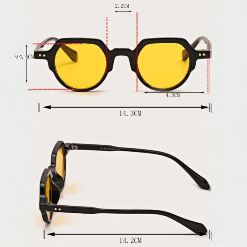 oculos Masculino Moda Vintage com Armacao Geometrica - Dom Conrado