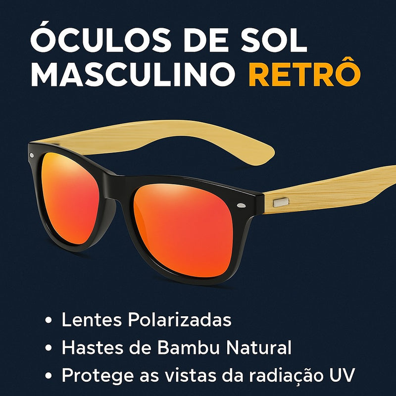 Óculos de Sol Masculino Retrô Anthony com Proteção UV400 | Dom Conrado