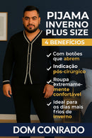 Pijama Inverno Masculino Plus Size Blusa Manga Longa e Calça- Conforto e Estilo para os Dias Frios | Dom Conrado