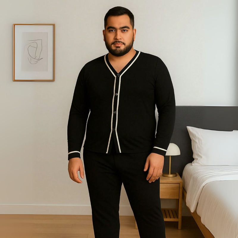 Pijama Inverno Masculino Plus Size Blusa Manga Longa e Calça- Conforto e Estilo para os Dias Frios | Dom Conrado