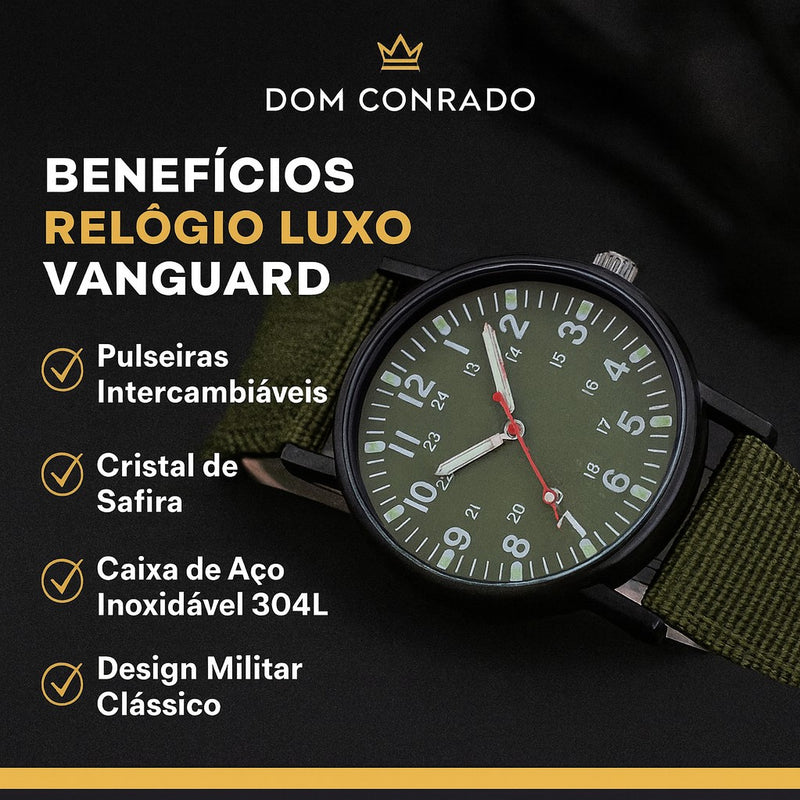 Relógio Masculino de Luxo com Pulseira de Nylon - Vanguard | Dom Conrado