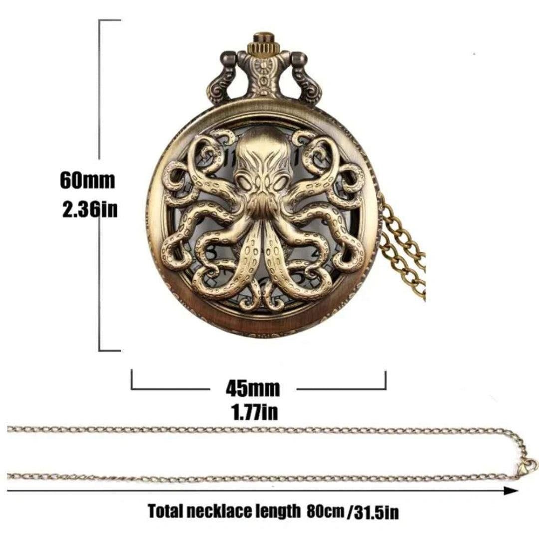 Relógio de Bolso Bronze - Octopus | Dom Conrado