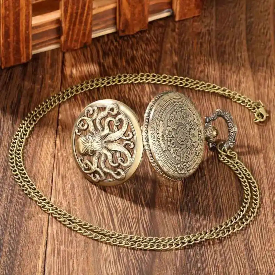 Relógio de Bolso Bronze - Octopus | Dom Conrado