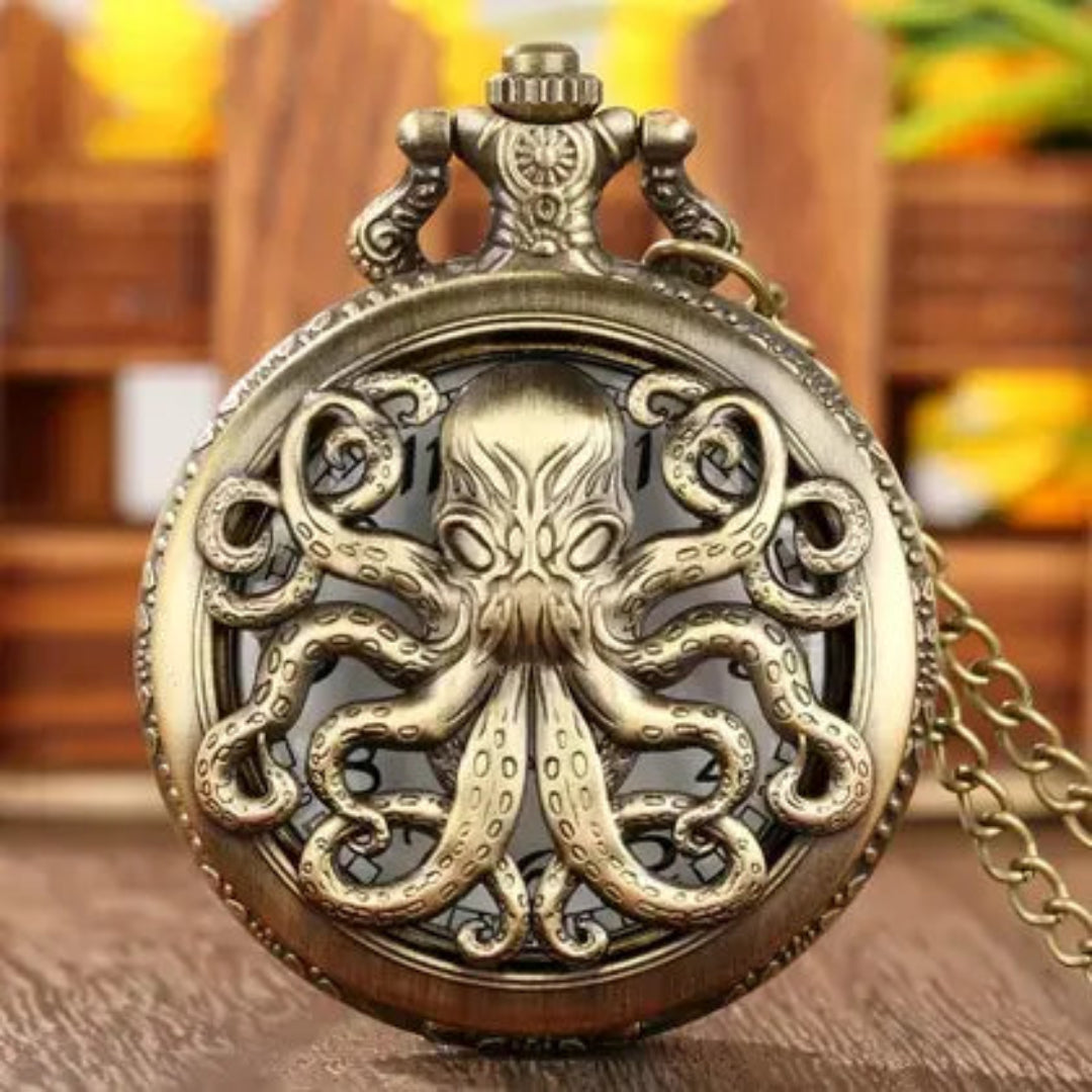 Relógio de Bolso Bronze - Octopus | Dom Conrado