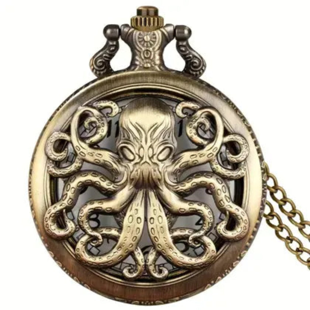 Relógio de Bolso Bronze - Octopus | Dom Conrado