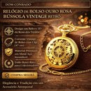 Relógio Masculino de Bolso Ouro Rosa - Bussola | Dom Conrado