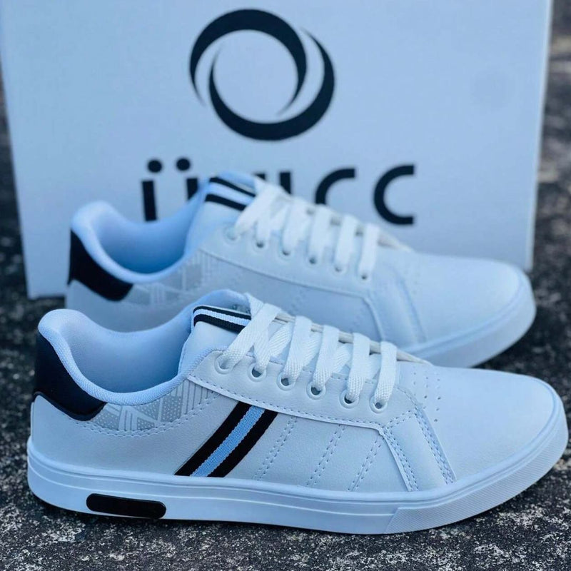 Sapatênis Masculino Branco LuxoMen - Casual, Confortável e Elegante para Todas as Ocasiões