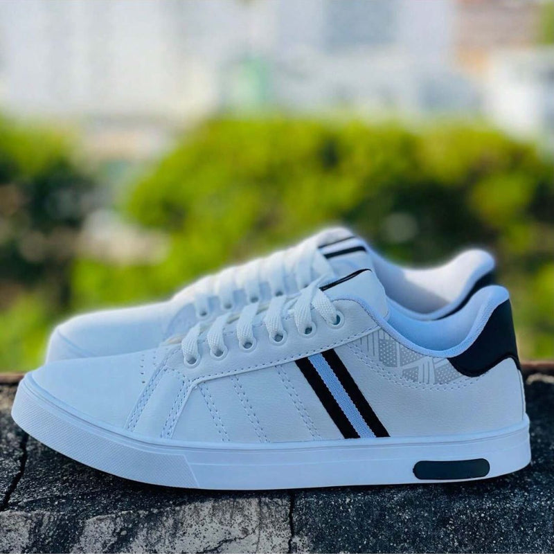 Sapatênis Masculino Branco LuxoMen - Casual, Confortável e Elegante para Todas as Ocasiões