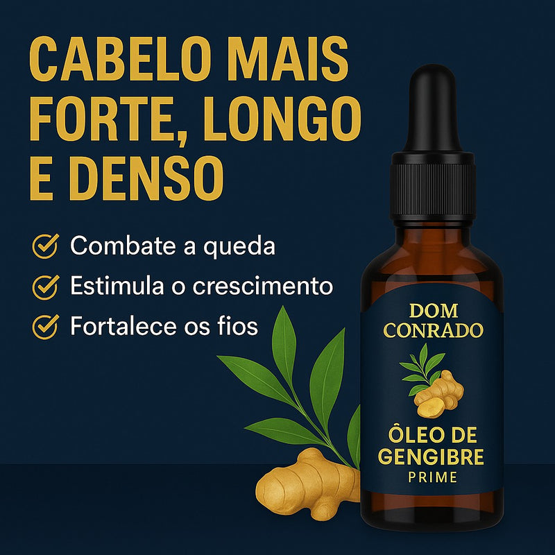 Sérum Profissional de Crescimento e Fortalecimento Capilar - Óleo de Gengibre Prime | Dom Conrado