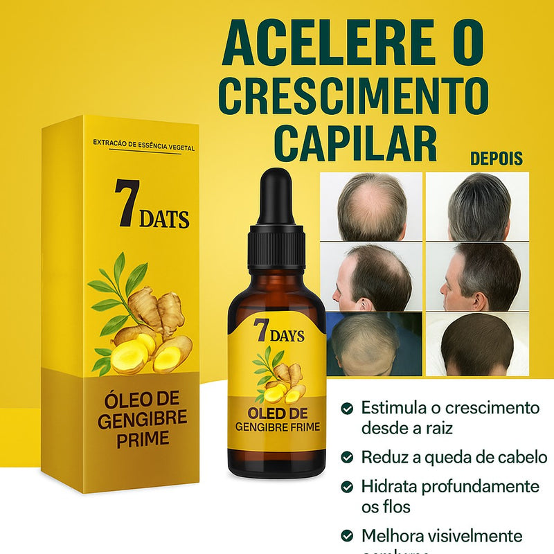 Sérum Profissional de Crescimento e Fortalecimento Capilar - Óleo de Gengibre Prime | Dom Conrado