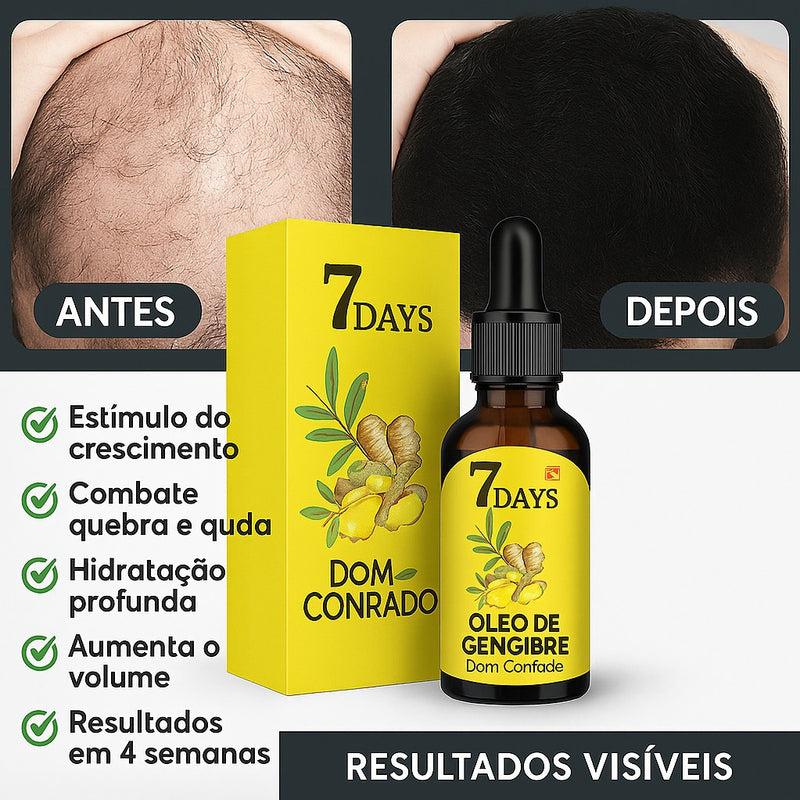 Sérum Profissional de Crescimento e Fortalecimento Capilar - Óleo de Gengibre Prime | Dom Conrado