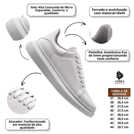 Tênis Masculino Branco Oversize McQueen Sneaker - John | Dom Conrado
