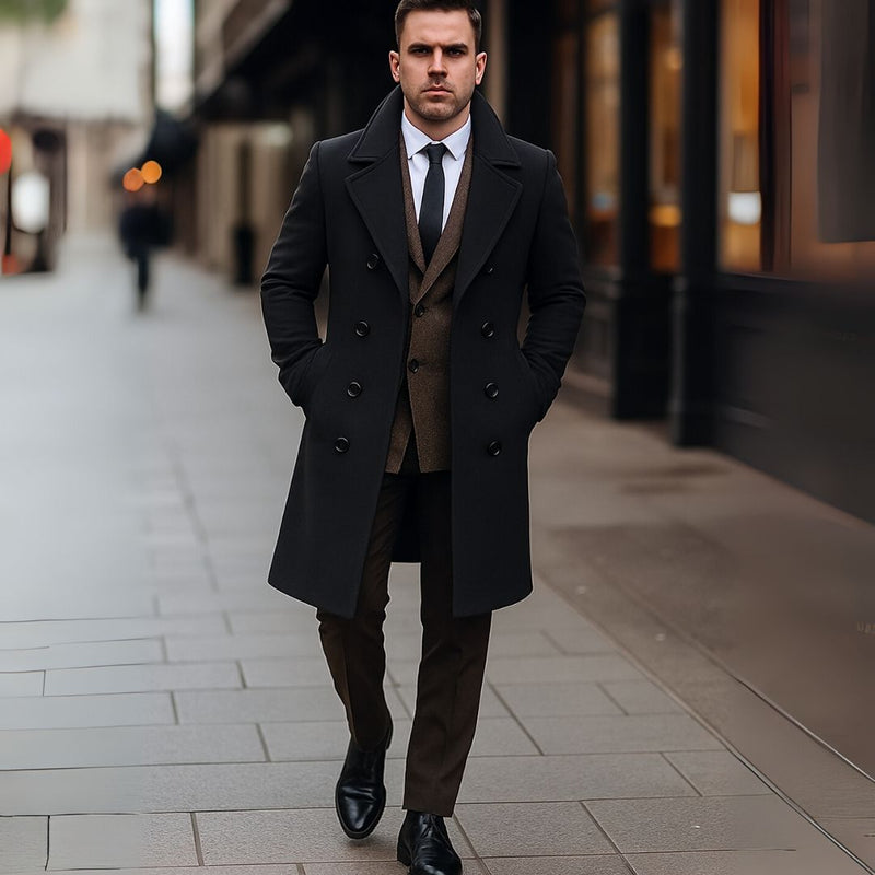 Casaco Sobretudo Masculino Preto de Luxo - Cavil | Dom Conrado