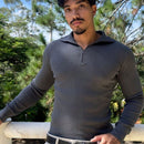 Suéter Gola Polo com Zíper - Clássico Italiano | Dom Conrado