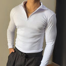 Suéter Gola Polo com Zíper - Clássico Italiano | Dom Conrado