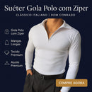 Suéter Gola Polo com Zíper - Clássico Italiano | Dom Conrado