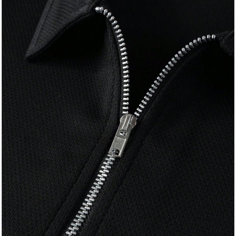 Sueter Manga Longa Masculino Preto Gola Polo com Ziper - Javier