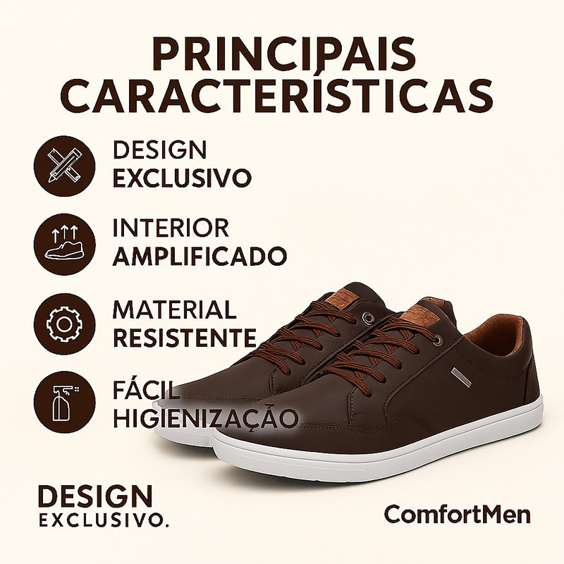 Tênis Masculino Social Urbano Anatômico - ConfortMen | Dom Conrado