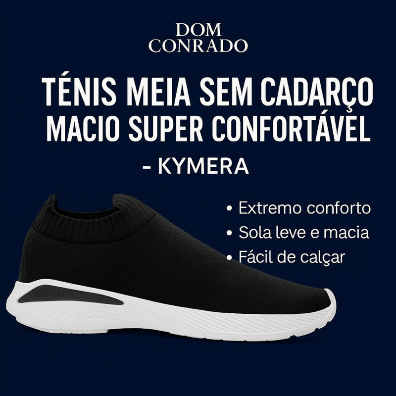 Tênis Meia Sem Cadarço Macio Super Confortável - Kymera | Dom Conrado
